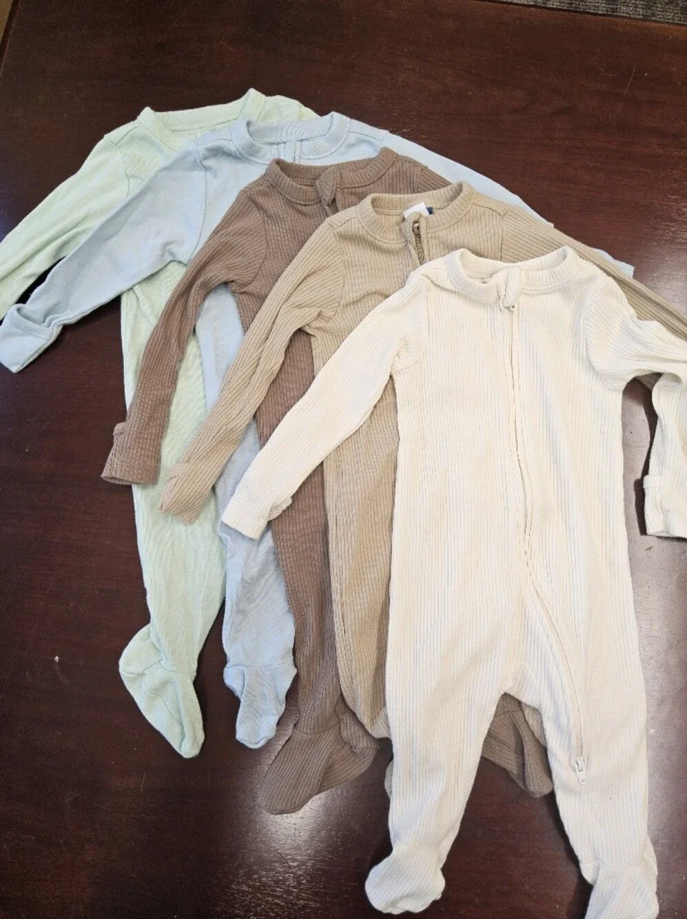 Bundle Of Old Navy Two Way Zipper Footed One-Pieces 3-6 Months
